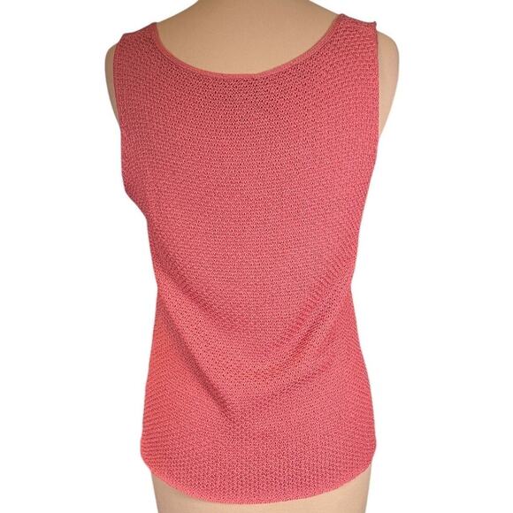 Eileen Fisher 100% Italian Yarn Knit Cardigan & Tank Set Rose Pink Petite Medium - Picture 7 of 14